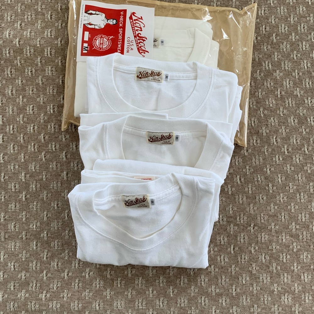 Bronson White Short Sleeve Tees Cotton Crew Neck.  4 Tees. NWOT